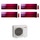 Mitsubishi MSZ-LN Kirigamine Style R32 Climatizzatore a parete quadri split inverter Wi-Fi ruby red | unità esterna 10.2 kW unità interne 9000+9000+12000+18000 BTU MXZ-5F102VF+MSZ-LN[25|25|35|50]VG2R