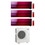 Immagine di Mitsubishi MSZ-LN Kirigamine Style R32 Climatizzatore a parete trial split inverter Wi-Fi ruby red | unità esterna 8.3 kW unità interne 9000+18000+18000 BTU MXZ-4F83VFHZ+MSZ-LN[25|50|50]VG2R