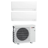 Immagine di Mitsubishi MSZ-AY R32 Climatizzatore a parete dual split inverter Wi-Fi bianco | unità esterna VFHZ 5.3 kW unità interne 5000+5000 BTU MXZ-2F53VFHZ+MSZ-AY[15|15]VGKP