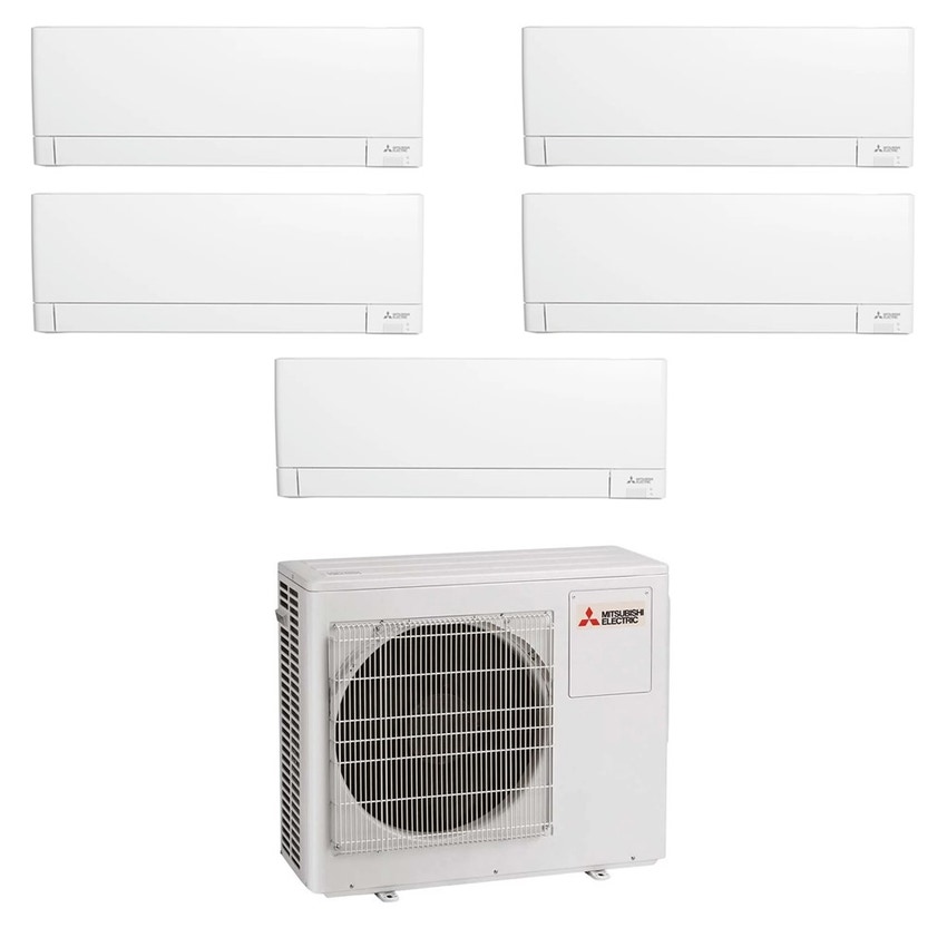 Immagine di Mitsubishi MSZ-AY R32 Climatizzatore a parete penta split inverter Wi-Fi bianco | unità esterna 10.2 kW unità interne 7000+9000+9000+9000+12000 BTU MXZ-5F102VF+MSZ-AY[20|25|25|25|35]VGKP