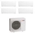 Immagine di Mitsubishi MSZ-AY R32 Climatizzatore a parete quadri split inverter Wi-Fi bianco | unità esterna 8 kW unità interne 5000+7000+7000+18000 BTU MXZ-4F80VF+MSZ-AY[15|20|20|50]VGKP