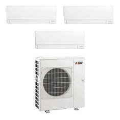 Immagine di Mitsubishi MSZ-AY R32 Climatizzatore a parete trial split inverter Wi-Fi bianco | unità esterna 8.3 kW unità interne 7000+7000+15000 BTU MXZ-4F83VFHZ+MSZ-AY[20|20|42]VGKP