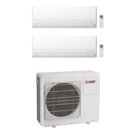 Immagine di Mitsubishi MSZ-BT R32 Climatizzatore a parete dual split inverter Wi-Fi bianco | unità esterna 8 kW unità interne 7000+7000 BTU MXZ-4F80VF+MSZ-BT[20|20]VGK