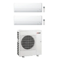 Immagine di Mitsubishi MSZ-BT R32 Climatizzatore a parete dual split inverter Wi-Fi bianco | unità esterna 8.3 kW unità interne 7000+12000 BTU MXZ-4F83VFHZ+MSZ-BT[20|35]VGK