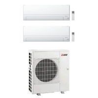 Immagine di Mitsubishi MSZ-BT R32 Climatizzatore a parete dual split inverter Wi-Fi bianco | unità esterna 8.3 kW unità interne 7000+9000 BTU MXZ-4F83VFHZ+MSZ-BT[20|25]VGK