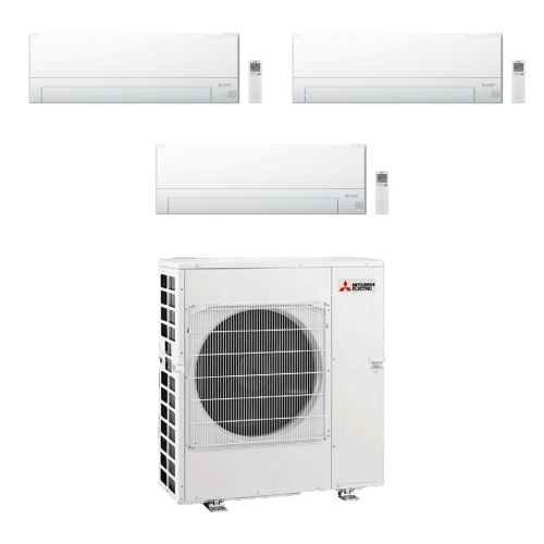 Immagine di Mitsubishi MSZ-BT R32 Climatizzatore a parete trial split inverter Wi-Fi bianco | unità esterna 8.3 kW unità interne 7000+7000+7000 BTU MXZ-4F83VFHZ+MSZ-BT[20|20|20]VGK
