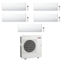 Immagine di Mitsubishi MSZ-BT R32 Climatizzatore a parete penta split inverter Wi-Fi bianco | unità esterna 12 kW unità interne 7000+7000+7000+7000+9000 BTU MXZ-6F120VF+MSZ-BT[20|20|20|20|25]VGK