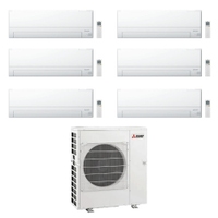 Immagine di Mitsubishi MSZ-BT R32 Climatizzatore a parete esa split inverter Wi-Fi bianco | unità esterna 12 kW unità interne 7000+7000+7000+7000+7000+9000 BTU MXZ-6F120VF+MSZ-BT[20|20|20|20|20|25]VGK