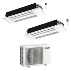 Immagine di Mitsubishi MLZ-KP Cassetta a una via R32 Climatizzatore a cassetta dual split inverter bianco | unità esterna 5.3 kW unità interne 7000+7000 BTU MXZ-2F53VF+MLZ-KY[20|20]VG