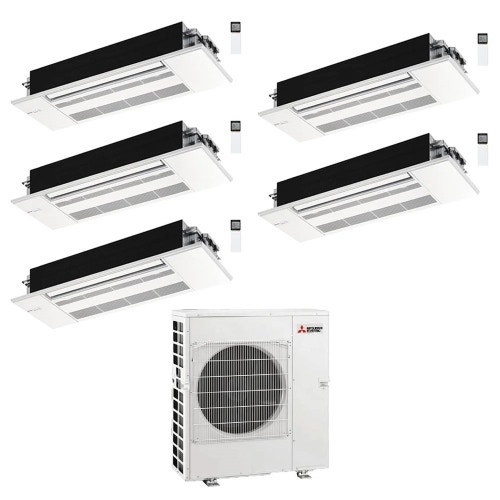 Immagine di Mitsubishi MLZ-KP Cassetta a una via R32 Climatizzatore a cassetta penta split inverter bianco | unità esterna 12 kW unità interne 7000+7000+7000+7000+7000 BTU MXZ-6F120VF+MLZ-KY[20|20|20|20|20]VG