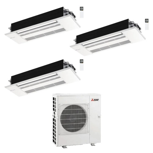 Immagine di Mitsubishi MLZ-KP Cassetta a una via R32 Climatizzatore a cassetta trial split inverter bianco | unità esterna 8.3 kW unità interne 7000+7000+7000 BTU MXZ-4F83VFHZ+MLZ-KY[20|20|20]VG