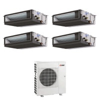 Immagine di Mitsubishi CANALIZZATA MEDIA PREVALENZA commerciale R32 Climatizzatore canalizzabile quadri split inverter | unità esterna 12 kW unità interne 12000+12000+12000+21000 BTU MXZ-6F120VF+PEAD-M[35|35|35|60]JA2