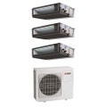 Immagine di Mitsubishi CANALIZZATA MEDIA PREVALENZA commerciale R32 Climatizzatore canalizzabile trial split inverter | unità esterna 10.2 kW unità interne 12000+12000+24000 BTU MXZ-5F102VF+PEAD-M[35|35|71]JA2