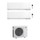 Mitsubishi MSZ-EF Kirigamine Zen R32 Climatizzatore a parete dual split inverter Wi-Fi bianco | unità esterna VFHZ 5.3 kW unità interne 7000+7000 BTU MXZ-2F53VFHZ+MSZ-EF[22|22]VGKW