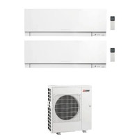 Immagine di Mitsubishi MSZ-EF Kirigamine Zen R32 Climatizzatore a parete dual split inverter Wi-Fi bianco | unità esterna 8.3 kW unità interne 5000+7000 BTU MXZ-4F83VFHZ+MSZ-EF[18|22]VGKW