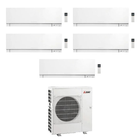 Immagine di Mitsubishi MSZ-EF Kirigamine Zen R32 Climatizzatore a parete penta split inverter Wi-Fi bianco | unità esterna 12 kW unità interne 5000+5000+5000+5000+5000 BTU MXZ-6F120VF+MSZ-EF[18|18|18|18|18]VGKW
