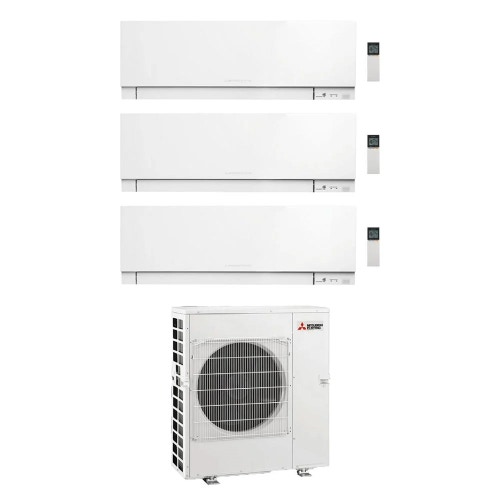 Immagine di Mitsubishi MSZ-EF Kirigamine Zen R32 Climatizzatore a parete trial split inverter Wi-Fi bianco | unità esterna 8.3 kW unità interne 5000+5000+5000 BTU MXZ-4F83VFHZ+MSZ-EF[18|18|18]VGKW