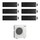 Mitsubishi MSZ-EF Kirigamine Zen R32 Climatizzatore a parete esa split inverter Wi-Fi nero | unità esterna 12 kW unità interne 7000+7000+7000+7000+7000+7000 BTU MXZ-6F120VF+MSZ-EF[22|22|22|22|22|22]VGKB