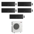 Immagine di Mitsubishi MSZ-EF Kirigamine Zen R32 Climatizzatore a parete penta split inverter Wi-Fi nero | unità esterna 12 kW unità interne 7000+7000+7000+7000+12000 BTU MXZ-6F120VF+MSZ-EF[22|22|22|22|35]VGKB