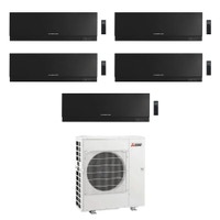 Immagine di Mitsubishi MSZ-EF Kirigamine Zen R32 Climatizzatore a parete penta split inverter Wi-Fi nero | unità esterna 12 kW unità interne 7000+7000+7000+7000+15000 BTU MXZ-6F120VF+MSZ-EF[22|22|22|22|42]VGKB