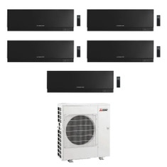 Immagine di Mitsubishi MSZ-EF Kirigamine Zen R32 Climatizzatore a parete penta split inverter Wi-Fi nero | unità esterna 12 kW unità interne 7000+7000+7000+7000+7000 BTU MXZ-6F120VF+MSZ-EF[22|22|22|22|22]VGKB