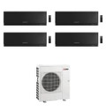 Immagine di Mitsubishi MSZ-EF Kirigamine Zen R32 Climatizzatore a parete quadri split inverter Wi-Fi nero | unità esterna 12 kW unità interne 12000+12000+18000+18000 BTU MXZ-6F120VF+MSZ-EF[35|35|50|50]VGKB