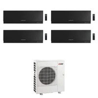 Immagine di Mitsubishi MSZ-EF Kirigamine Zen R32 Climatizzatore a parete quadri split inverter Wi-Fi nero | unità esterna 12 kW unità interne 9000+12000+18000+18000 BTU MXZ-6F120VF+MSZ-EF[25|35|50|50]VGKB