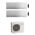 Immagine di Mitsubishi MSZ-EF Kirigamine Zen R32 Climatizzatore a parete dual split inverter Wi-Fi argento | unità esterna 6.8 kW unità interne 9000+12000 BTU MXZ-3F68VF+MSZ-EF[25|35]VGKS