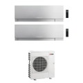 Immagine di Mitsubishi MSZ-EF Kirigamine Zen R32 Climatizzatore a parete dual split inverter Wi-Fi argento | unità esterna 8.3 kW unità interne 9000+12000 BTU MXZ-4F83VFHZ+MSZ-EF[25|35]VGKS