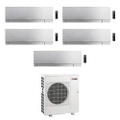 Immagine di Mitsubishi MSZ-EF Kirigamine Zen R32 Climatizzatore a parete penta split inverter Wi-Fi argento | unità esterna 12 kW unità interne 7000+7000+7000+7000+9000 BTU MXZ-6F120VF+MSZ-EF[22|22|22|22|25]VGKS
