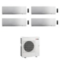 Immagine di Mitsubishi MSZ-EF Kirigamine Zen R32 Climatizzatore a parete quadri split inverter Wi-Fi argento | unità esterna 8.3 kW unità interne 9000+9000+9000+18000 BTU MXZ-4F83VFHZ+MSZ-EF[25|25|25|50]VGKS