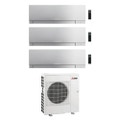 Immagine di Mitsubishi MSZ-EF Kirigamine Zen R32 Climatizzatore a parete trial split inverter Wi-Fi argento | unità esterna 8.3 kW unità interne 7000+9000+12000 BTU MXZ-4F83VFHZ+MSZ-EF[22|25|35]VGKS