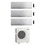 Immagine di Mitsubishi MSZ-EF Kirigamine Zen R32 Climatizzatore a parete trial split inverter Wi-Fi argento | unità esterna 8.3 kW unità interne 7000+7000+12000 BTU MXZ-4F83VFHZ+MSZ-EF[22|22|35]VGKS