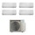 Daikin PERFERA ALL SEASON R32 Climatizzatore a parete quadri split inverter Wi-Fi bianco | unità esterna 7.4 kW unità interne 5000+5000+5000+5000 BTU 4MXM80A9+CTXM[15|15|15|15]A