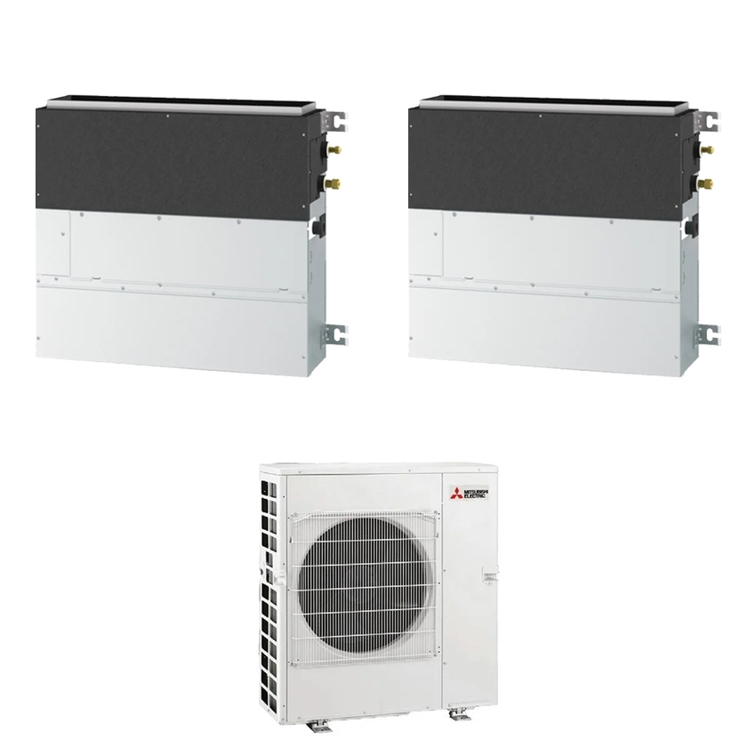 Immagine di Mitsubishi SFZ-M R32 Climatizzatore parete/pavimento dual split inverter | unità esterna 8.3 kW unità interne 9000+9000 BTU MXZ-4F83VFHZ+SFZ-M[25|25]VA