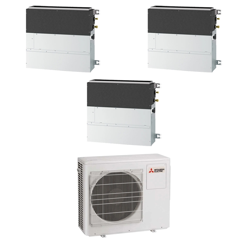 Immagine di Mitsubishi SFZ-M R32 Climatizzatore parete/pavimento trial split inverter | unità esterna 6.8 kW unità interne 9000+9000+9000 BTU MXZ-3F68VF+SFZ-M[25|25|25]VA