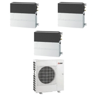 Immagine di Mitsubishi SFZ-M R32 Climatizzatore parete/pavimento trial split inverter | unità esterna 8.3 kW unità interne 9000+9000+12000 BTU MXZ-4F83VFHZ+SFZ-M[25|25|35]VA