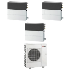 Immagine di Mitsubishi SFZ-M R32 Climatizzatore parete/pavimento trial split inverter | unità esterna 8.3 kW unità interne 9000+9000+9000 BTU MXZ-4F83VFHZ+SFZ-M[25|25|25]VA