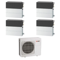 Immagine di Mitsubishi SFZ-M R32 Climatizzatore parete/pavimento quadri split inverter | unità esterna 7.2 kW unità interne 9000+9000+9000+9000 BTU MXZ-4F72VF+SFZ-M[25|25|25|25]VA