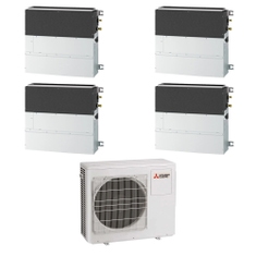 Immagine di Mitsubishi SFZ-M R32 Climatizzatore parete/pavimento quadri split inverter | unità esterna 7.2 kW unità interne 9000+9000+12000+12000 BTU MXZ-4F72VF+SFZ-M[25|25|35|35]VA