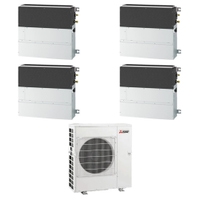 Immagine di Mitsubishi SFZ-M R32 Climatizzatore parete/pavimento quadri split inverter | unità esterna 8.3 kW unità interne 9000+9000+9000+12000 BTU MXZ-4F83VFHZ+SFZ-M[25|25|25|35]VA