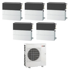 Immagine di Mitsubishi SFZ-M R32 Climatizzatore parete/pavimento penta split inverter | unità esterna 12 kW unità interne 9000+9000+12000+12000+12000 BTU MXZ-6F120VF+SFZ-M[25|25|35|35|35]VA