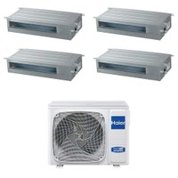 Immagine di Haier CANALIZZATO SLIM Bassa pressione R32 Climatizzatore canalizzabile quadri split inverter Wi-Fi | unità esterna 9 kW unità interne 9000+12000+12000+12000 BTU 5U90S2SS5FA+AD[25|35|35|35]S2SS1FA(H)