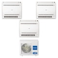 Immagine di Haier CONSOLE R32 Climatizzatore console da pavimento trial split inverter bianco | unità esterna 7 kW unità interne 9000+9000+9000 BTU 3U70S2SR5FA+AF[25|25|25]S2SD1FA(D)
