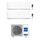 Haier EXPERT R32 Climatizzatore a parete dual split inverter Wi-Fi bianco | unità esterna 5 kW unità interne 7000+15000 BTU 2U50S2SM1FA-3+AS[20]XCAHRA+AS[42]XCAHRA-1