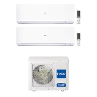 Immagine di Haier EXPERT R32 Climatizzatore a parete dual split inverter Wi-Fi bianco | unità esterna 5.5 kW unità interne 7000+9000 BTU 3U55S2SR5FA+AS[20|25]XCAHRA