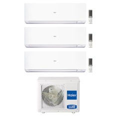 Immagine di Haier EXPERT R32 Climatizzatore a parete trial split inverter Wi-Fi bianco | unità esterna 7 kW unità interne 9000+9000+15000 BTU 3U70S2SR5FA+AS[25|25]XCAHRA+AS[42]XCAHRA-1