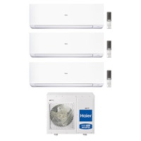 Immagine di Haier EXPERT R32 Climatizzatore a parete trial split inverter Wi-Fi bianco | unità esterna 8.5 kW unità interne 12000+15000+15000 BTU 4U85S2SR5FA+AS[35]XCAHRA+AS[42|42]XCAHRA-1