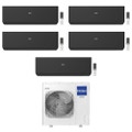 Immagine di Haier EXPERT R32 Climatizzatore a parete penta split inverter Wi-Fi nero | unità esterna 12.5 kW unità interne 7000+9000+9000+12000+18000 BTU 5U125S2SN1FA+AS[20|25|25|35|50]XCAHRA-MB