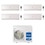 Immagine di Haier FLEXIS PLUS R32 Climatizzatore a parete quadri split inverter Wi-Fi bianco | unità esterna 7.5 kW unità interne 7000+7000+9000+24000 BTU 4U75S2SR5FA+AS[20|20|25|71]S2SF1FA-MW3